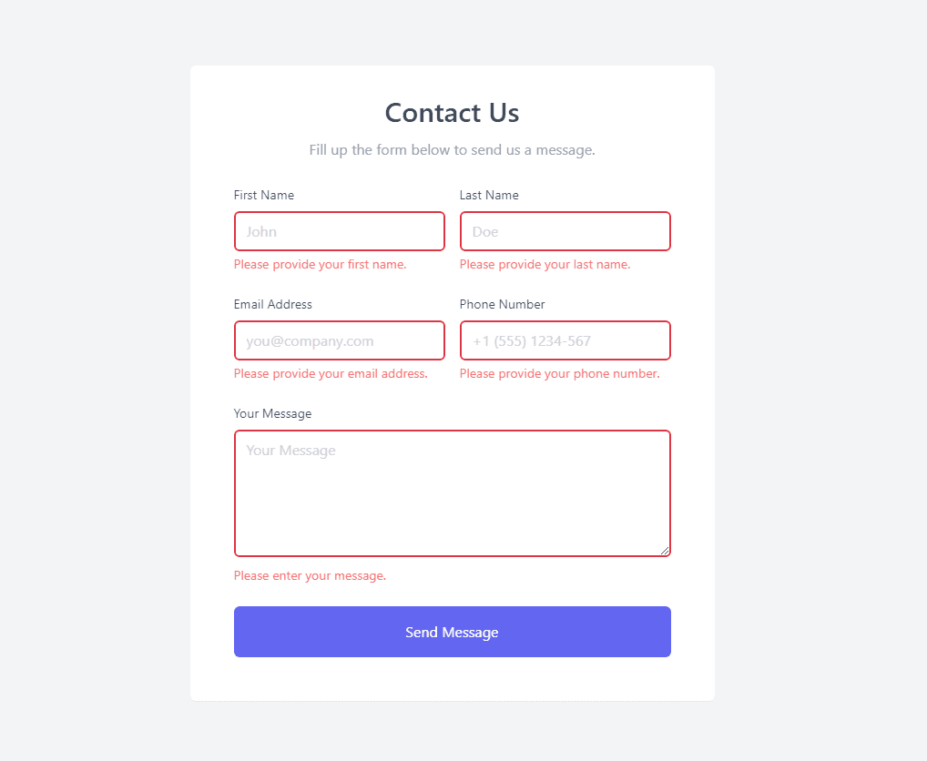 Javascript Form Validation