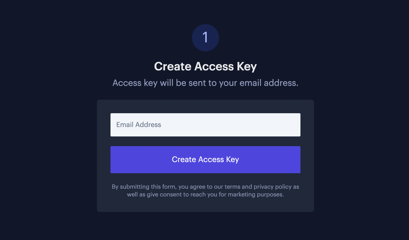 Create Access Key